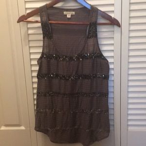 Old Navy gray sequined tank